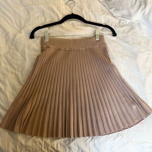 princess polly Elegant Tan Pleated sweater Skirt